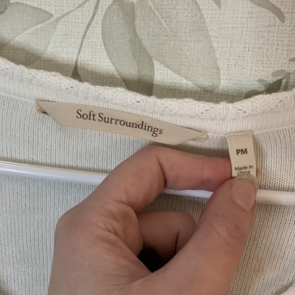 Soft Surroundings Button Up Lace Cardigan Size PM - Picture 3 of 5